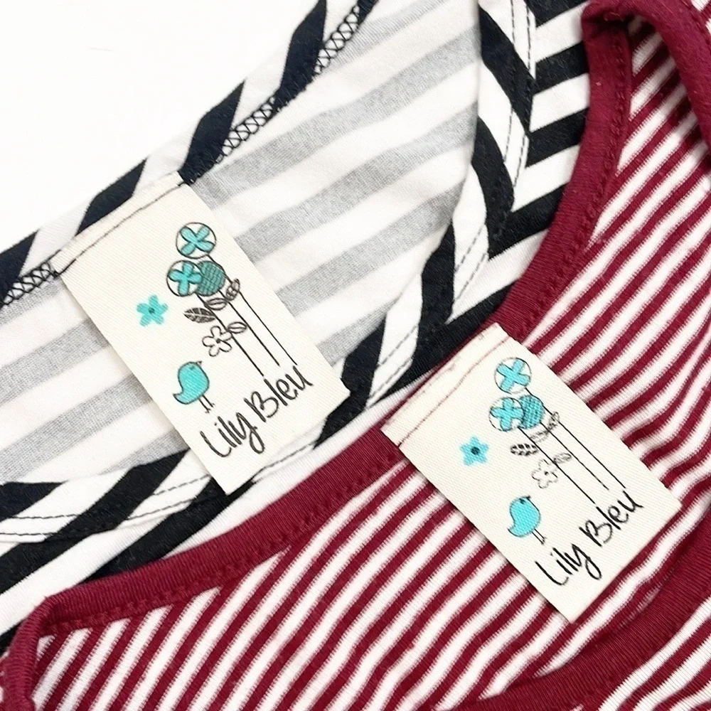 Lily Bleu girls striped graphic print tops